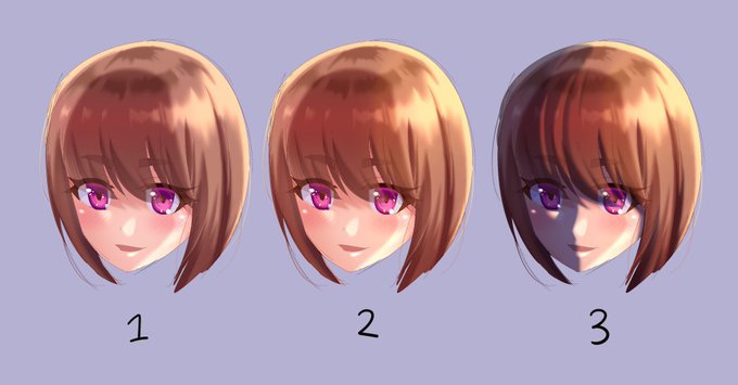 塗りの練習をしてみました。
2番目がいい感じ・・!
3番目は2番目に乗算で青い影をつけてみたもの。
ドラマティックな描写に使えそう。 