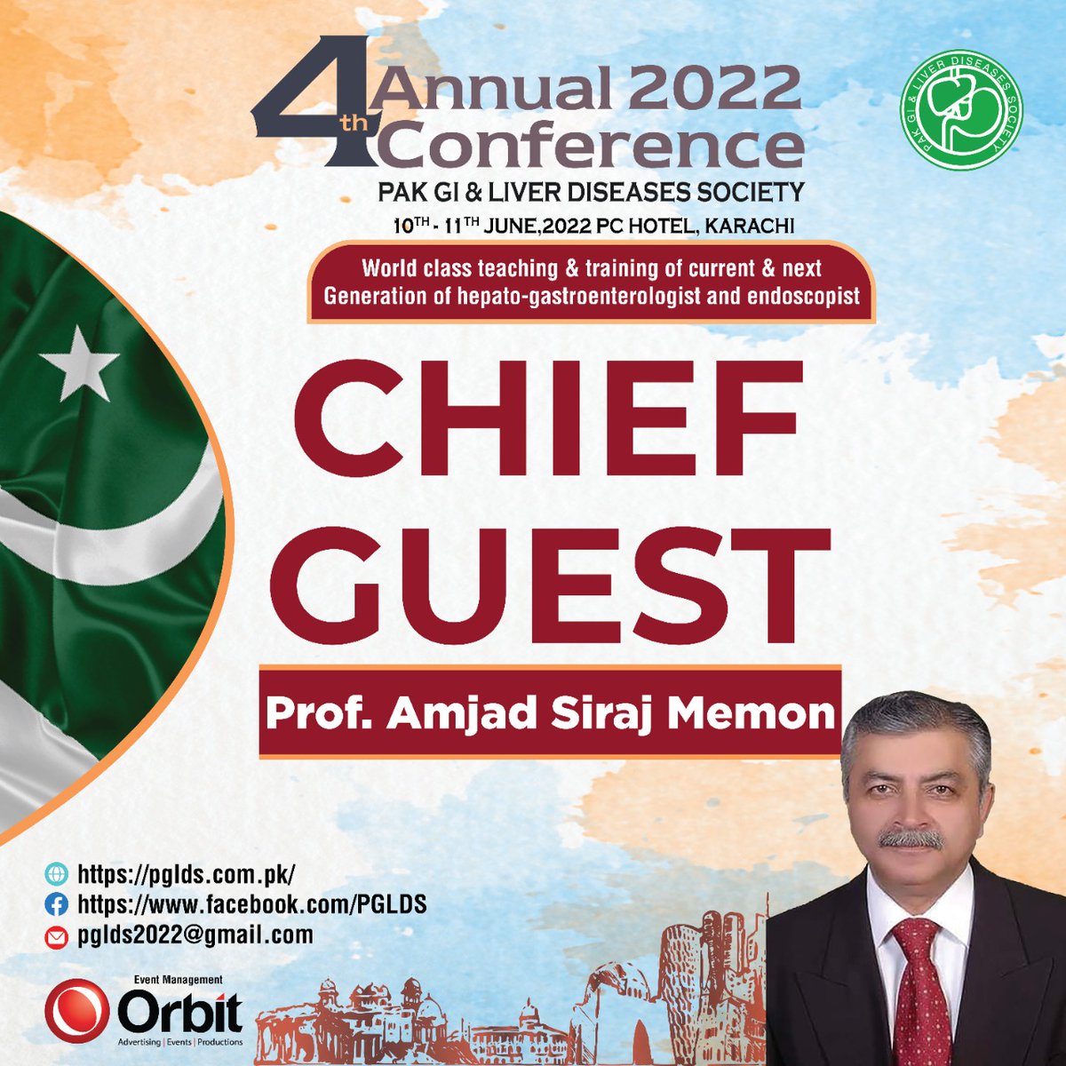 Prof. Amjad Siraj Memon- Chief Guest for 4th Annual PGLDS Conference.