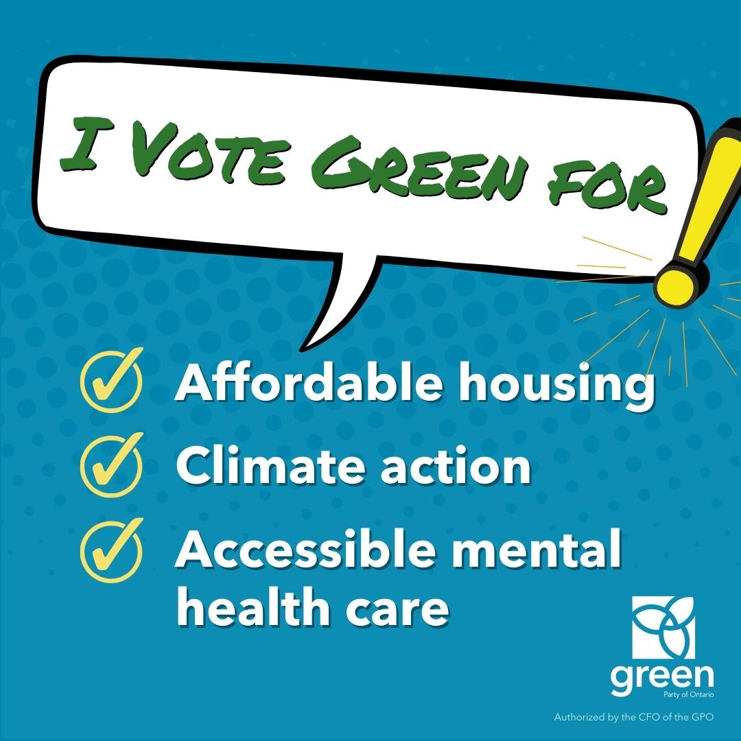 I ran for the @OntarioGreens in Orléans and I voted Green because we are the only ones with real solutions to building a more affordable, caring future!

#IVoteGreen #onelxn #elxn43 #OntarioVotes