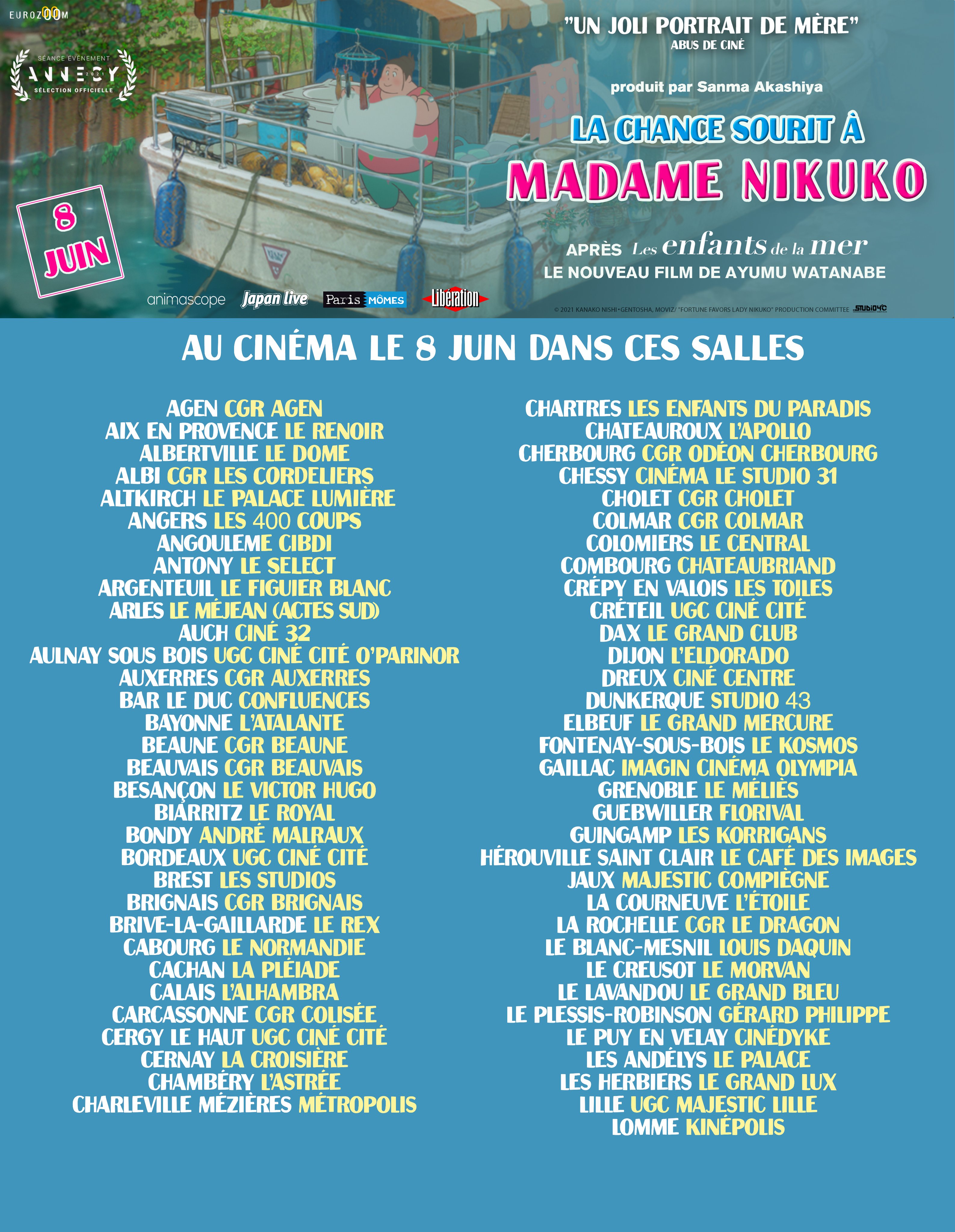 La chance sourit à madame Nikuko au cinéma