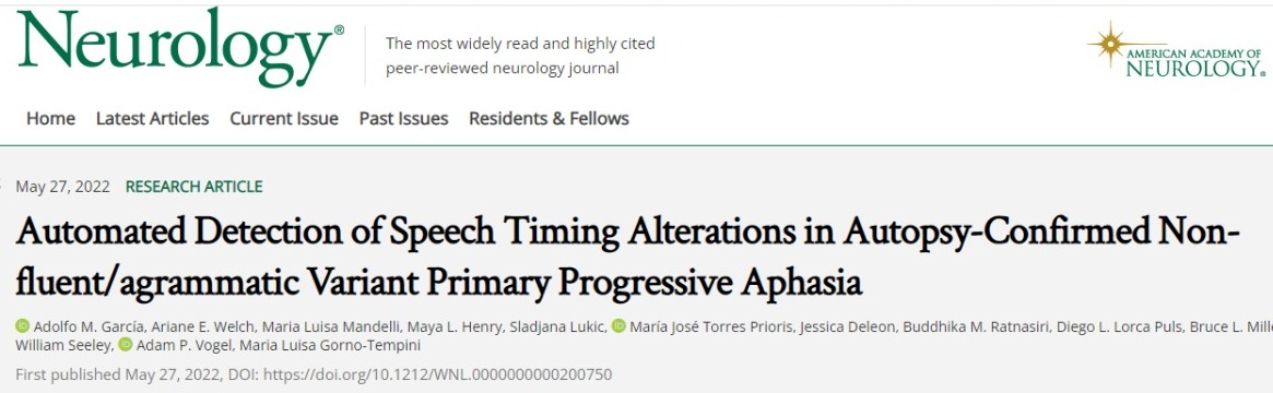 Adolfo García (@adolfomgarcia) on Twitter photo From motor speech to neuropathology. Our study on autopsy-confirmed nfvPPA patients is out in <a href="/GreenJournal/">Neurology Journal</a>. With <a href="/arianewelch/">arianewelch</a>, <a href="/MJTorresPrioris/">María José Torres Prioris</a>, <a href="/marilugorno/">Marilu</a>, and the <a href="/AlbaLanguage/">ALBA Language Neurobiology laboratory</a> team. bit.ly/3NRKu5L
<a href="/UdeSA/">Universidad de San Andrés</a> <a href="/CNCUdeSA/">Centro de Neurociencias Cognitivas</a> <a href="/UsachFAHU/">Facultad de Humanidades USACH</a> <a href="/GBHI_Fellows/">Global Brain Health Institute</a> <a href="/atlanticfellows/">Atlantic Fellows</a> @Redenlab From motor speech to neuropathology. Our study on autopsy-confirmed nfvPPA patients is out in <a href="/GreenJournal/">Neurology Journal</a>. With <a href="/arianewelch/">arianewelch</a>, <a href="/MJTorresPrioris/">María José Torres Prioris</a>, <a href="/marilugorno/">Marilu</a>, and the <a href="/AlbaLanguage/">ALBA Language Neurobiology laboratory</a> team. bit.ly/3NRKu5L
<a href="/UdeSA/">Universidad de San Andrés</a> <a href="/CNCUdeSA/">Centro de Neurociencias Cognitivas</a> <a href="/UsachFAHU/">Facultad de Humanidades USACH</a> <a href="/GBHI_Fellows/">Global Brain Health Institute</a> <a href="/atlanticfellows/">Atlantic Fellows</a> @Redenlab