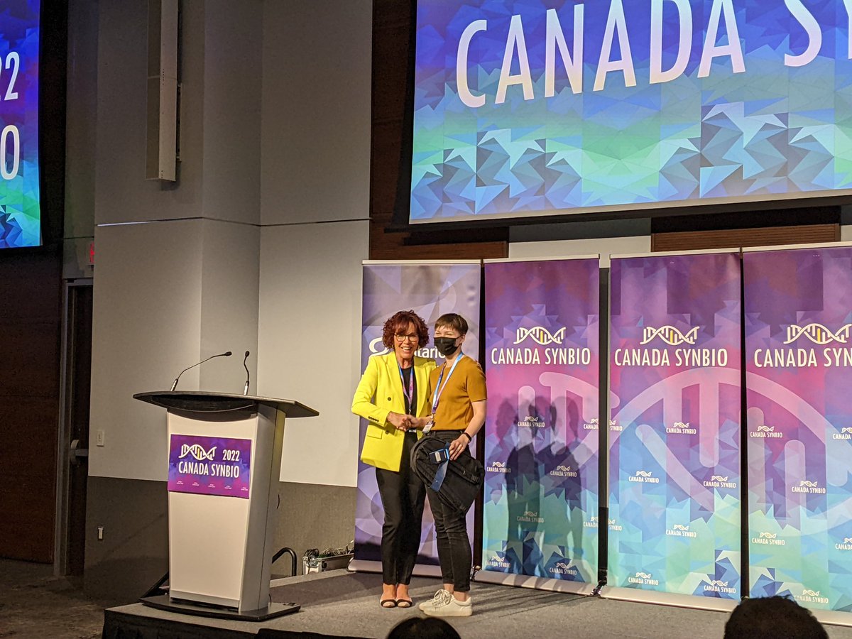 SynBioCU's tweet photo. Our very own @molecular_mack wins the People's Choice Award at #SynBio2022 for her amazing poster!!! 👏🎉 https://t.co/U3AJGHX567