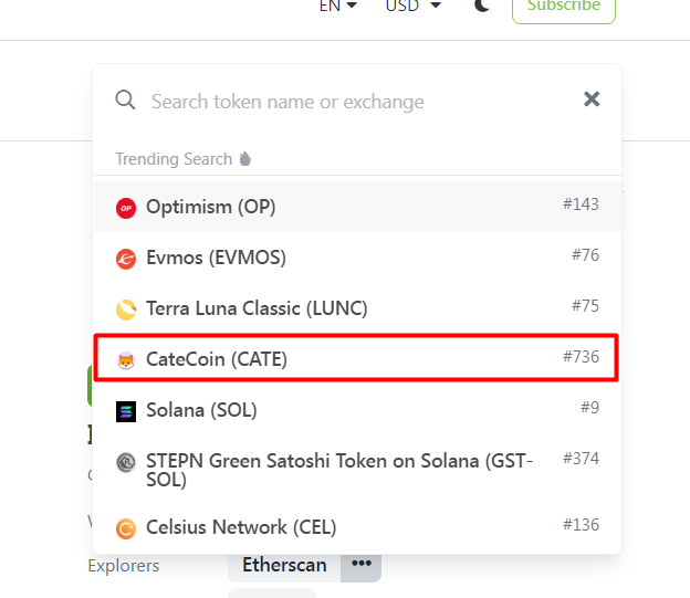 catecoin's tweet photo. @coingecko Trending #catecoin🐱🔥 https://t.co/4a46Ye12ph