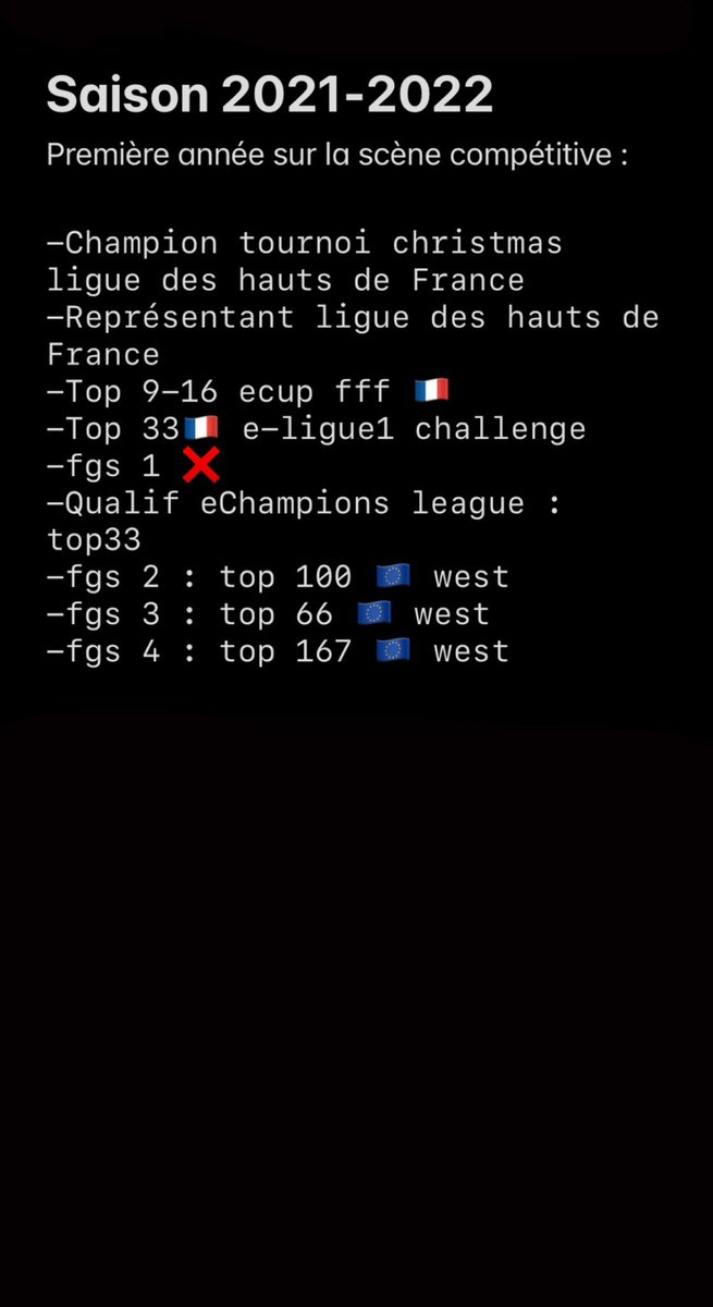 Ouvert à toutes propositions pour la saison prochaine. ✍️
Déterminé à améliorer ces perfs. 🤝

Merci à ceux qui vont rt 🙏🏽