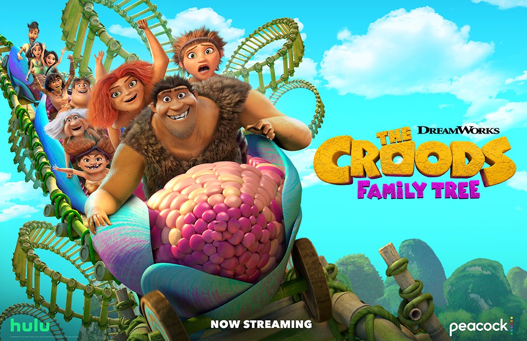 Buckle up for an all new adventure! 

New episodes of #CroodsFamilyTree are now streaming on Hulu &amp; Peacock.