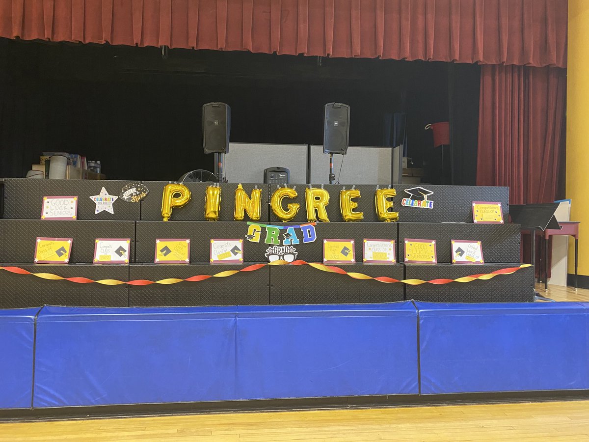 PingreePride's tweet photo. What an exciting day with seniors returning to Pingree! Graduates provided a Q &amp; A and visited classrooms. Best of luck in your future endeavors!! https://t.co/cxLVGYJOdL