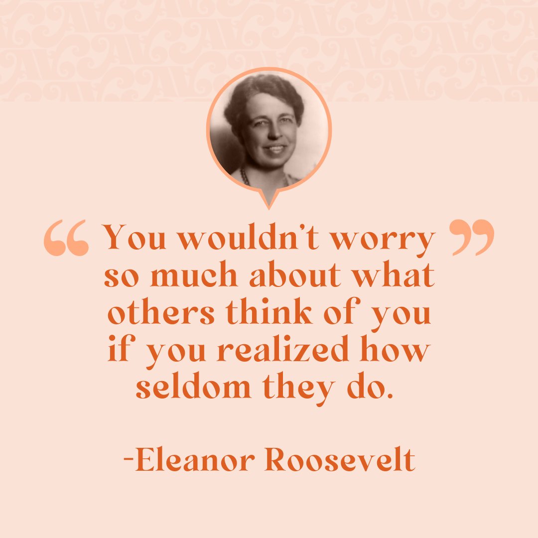 Anxiety_Chats's tweet image. ✨ You wouldn’t worry so much about what others think of you if you realized how seldom they do.  ✨
Eleanor Roosevelt

#mentalhealth #anxiety #ocd #depression #anxietychats