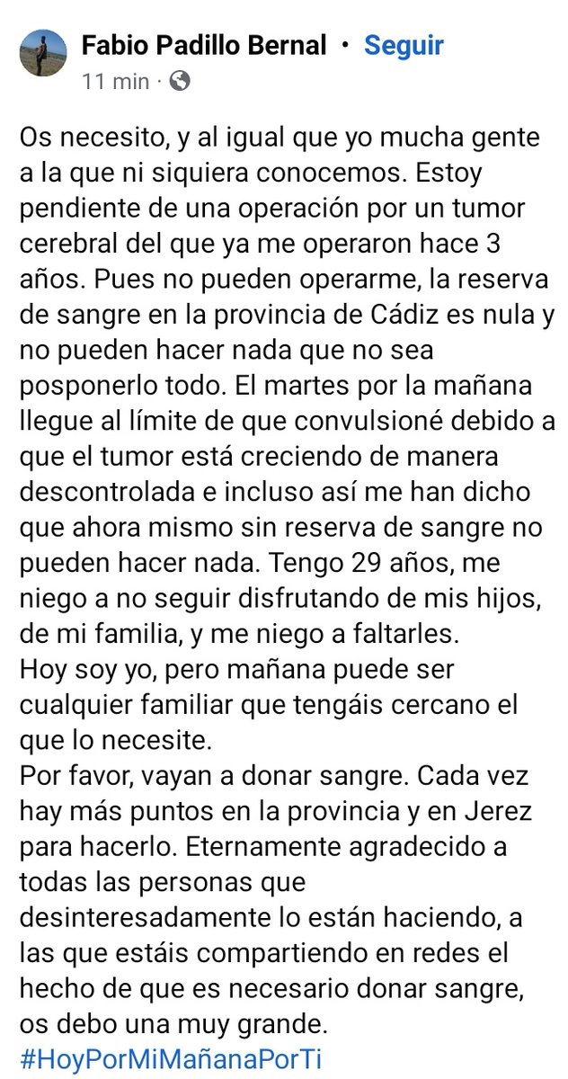 🤝🏻 En los momentos que más falta nos hacía Fabio fue uno de los jugadores que defendió nuestro escudo. Ahora que es cuando más lo necesitas no vamos a olvidarte. ¡Esta batalla la ganamos!

🗣️ ¡Dona sangre!