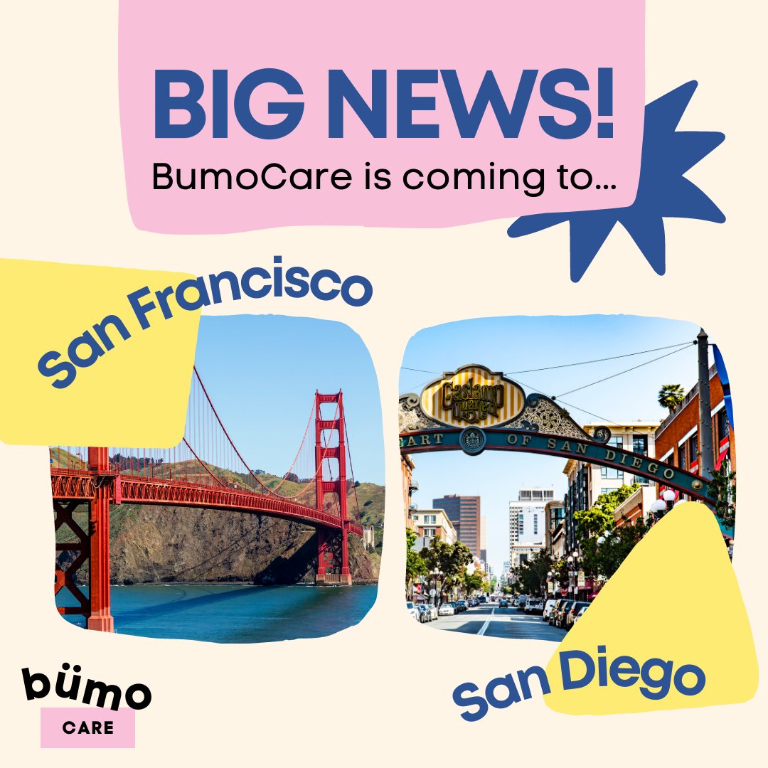 bumoparent's tweet image. WAITLIST NOW OPEN! It's happening! We are bringing on-demand child care to San Francisco and San Diego. Be the first to sign up for the waitlist at the link in our bio!

Who else is EXCITED?? 🥳