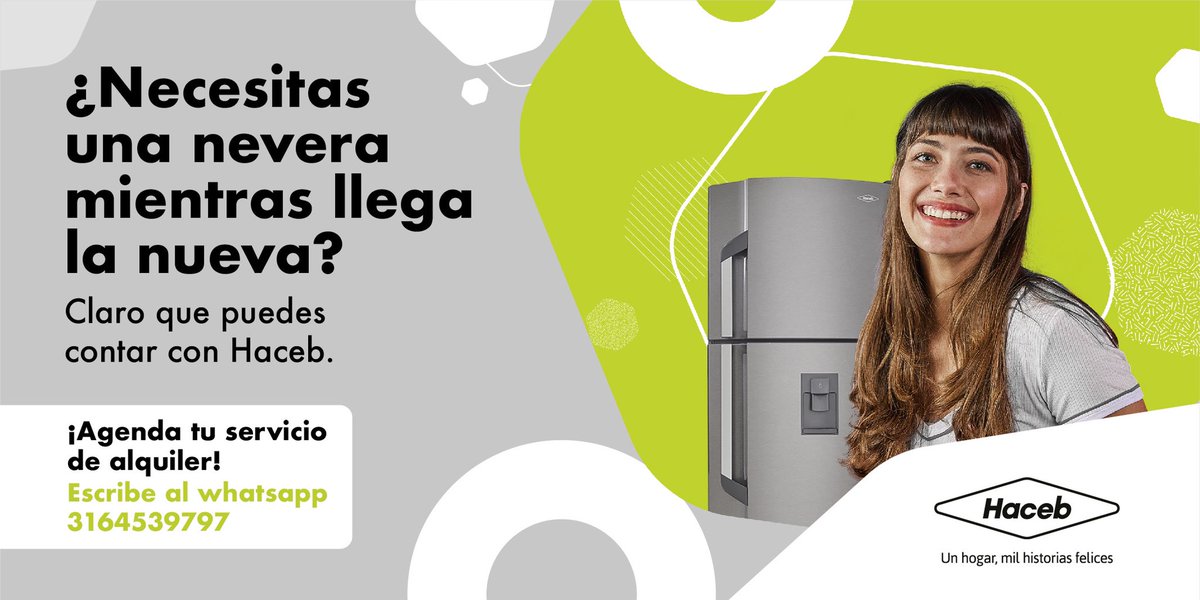 Contar con el electrodoméstico #Haceb que necesitas en casa, es tan fácil como ingresar al siguiente link para agendar tu servicio de alquiler: bit.ly/39mQggR