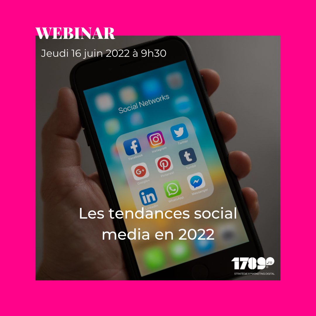 On se donne rendez-vous le 16 juin prochain à 9h30 lors d'un #webinar ! Notre #formateur, spécialiste des #réseauxsociaux et du #CommunityManagement vous expliquera toutes les #tendances social media qui marquent déjà l'année 2022. 👍
Plus d'info : bit.ly/3z4Dgap