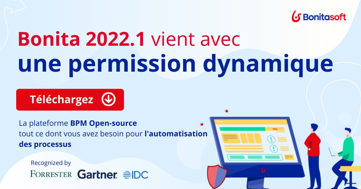 bonitasoft's tweet photo. La nouvelle plate-forme #Bonita2022.1 inclut de meilleures performances et une meilleure robustesse dans le moteur d'#exécution, avec une gestion robuste de #sécurité.

https://t.co/sM2RGHA5xn

#DPA #automatisation https://t.co/bCvHNYil4R