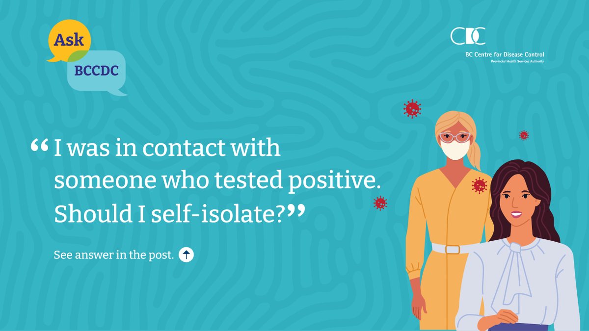 CDCofBC's tweet photo. You should monitor for symptoms of COVID-19 but you do not need to self-isolate unless you develop symptoms. https://t.co/fpDKilhT1E
#AskBCCDC https://t.co/iQ7yliaYFJ