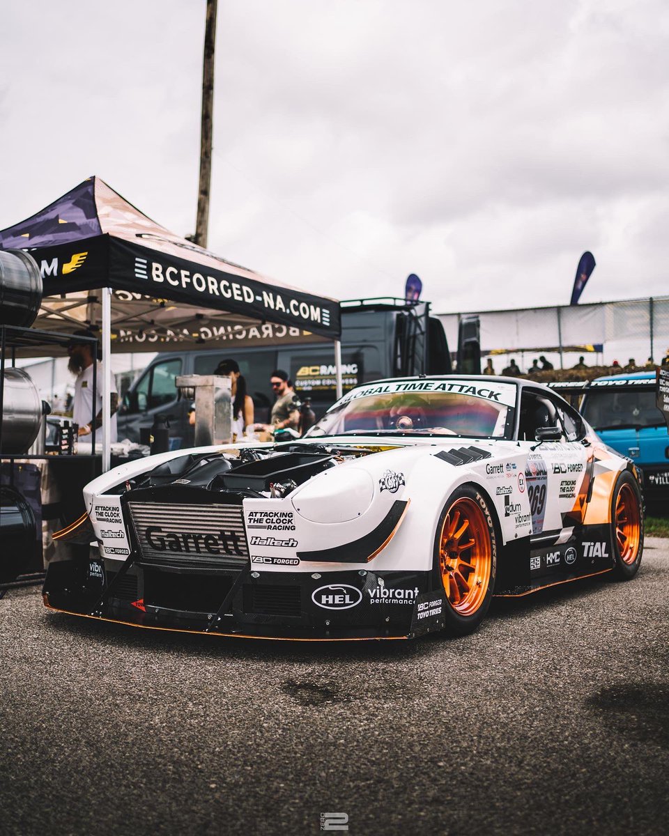 BCRacingNA's tweet image. Beauty shots taken by @zero2.media, of @shawnb26’s full carbon, #LSswapped 240z. Equipped with our 3-way #ZRseries custom coilovers, and @bcforgedna TD01’s during @formulad Orlando! • #bcracing #bcracingna #bcforged #bcforgedna #customcoilovers #go4gold #formulad #FDORL