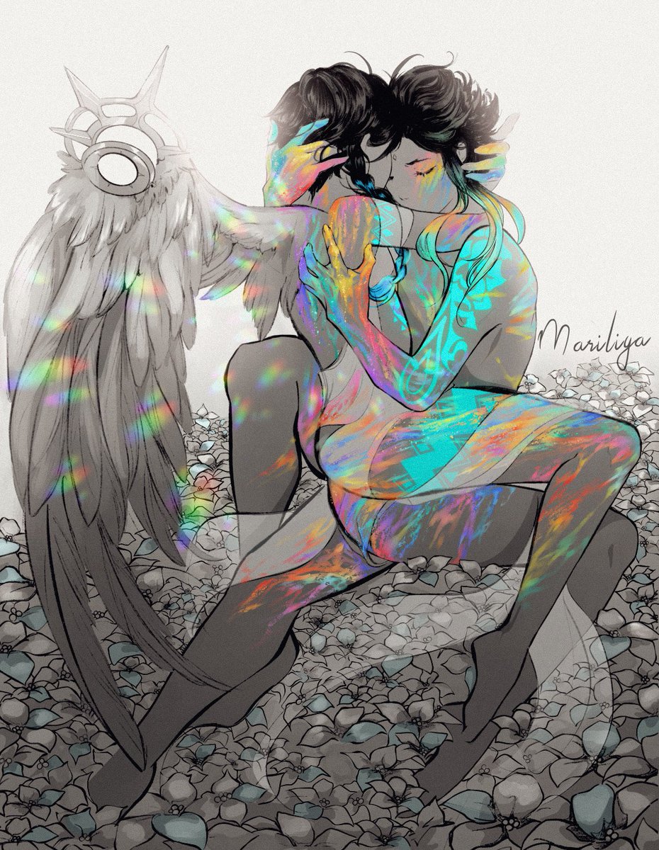 mary_firefly's tweet photo. Don't wake me up (3/3) 
Let me dream of you a little longer 
#xiaoven #Pride ❤🧡💛💚💙 https://t.co/IK0pP6hw4D