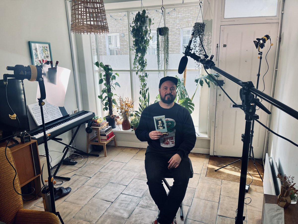 Jedshepherd's tweet image. Just me holding up VHS and talking about heads exploding!