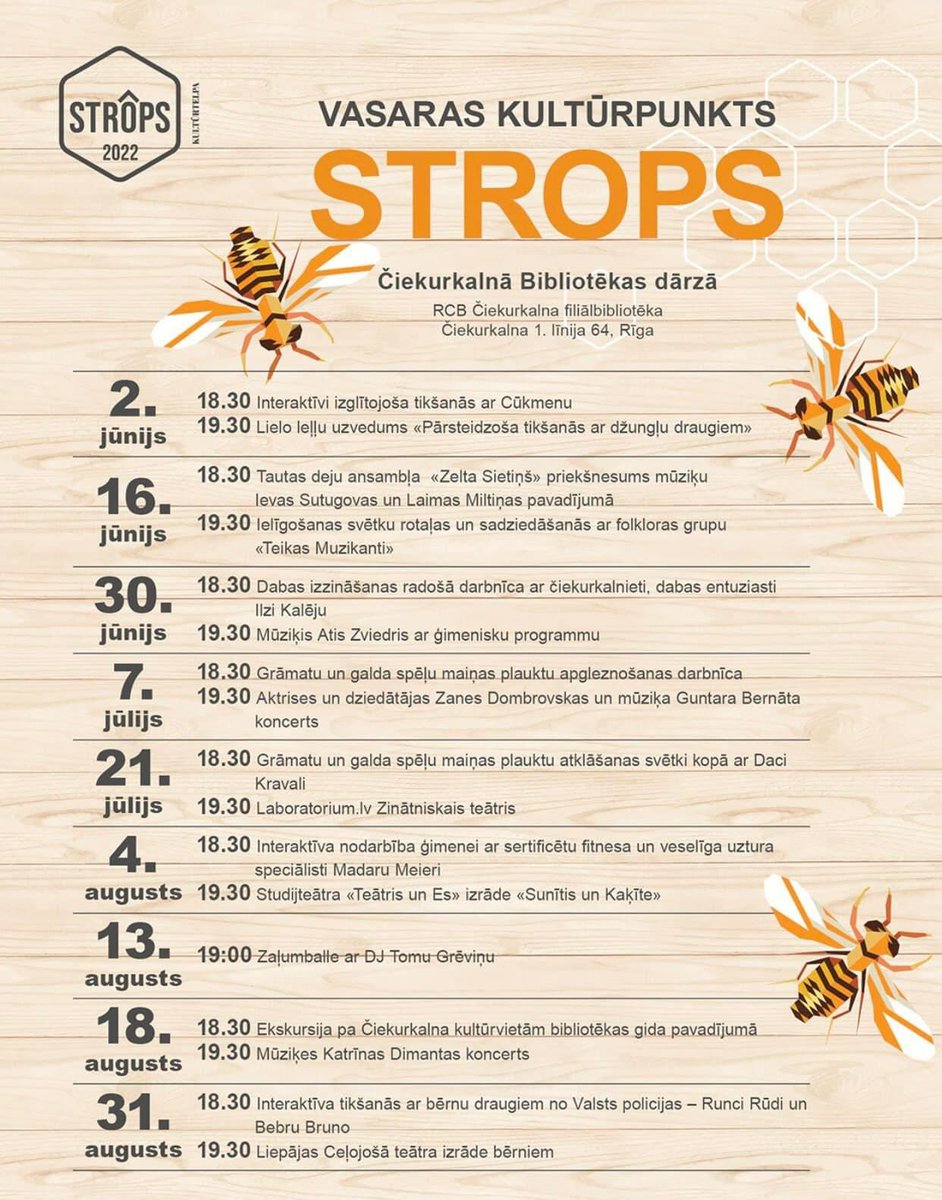 Ciekurkalna's tweet photo. Šodien Čiekurkalna Bibliotēkas dārzā sākas kultūras pasākumu #Strops sezona! Aicinām nākt un izbaudīt ne vien pasākumu, bet arī mūsu un draugu labiekārtoto teritoriju! #Čiekurkalns #ČAB #RCB @VNI_LV https://t.co/ZuNvc2pbNW
