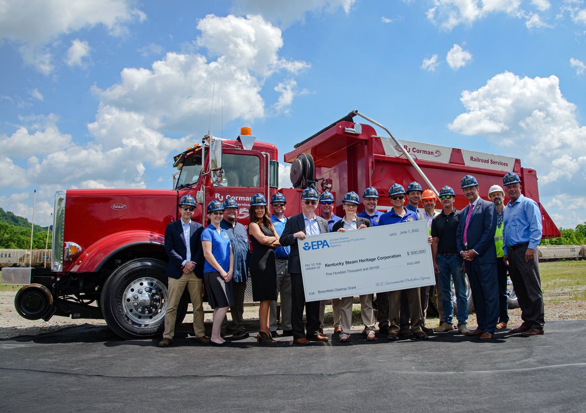 KentuckySteam's tweet photo. Thanks to @EPA @TetraTech  @RJCormanRR @RockyForKy &amp; many others for making our groundbreaking ceremony on “The Yard” a success. This multidimensional rail project will bring tourism to Appalachian Kentucky. https://t.co/dnBzPaVIwr