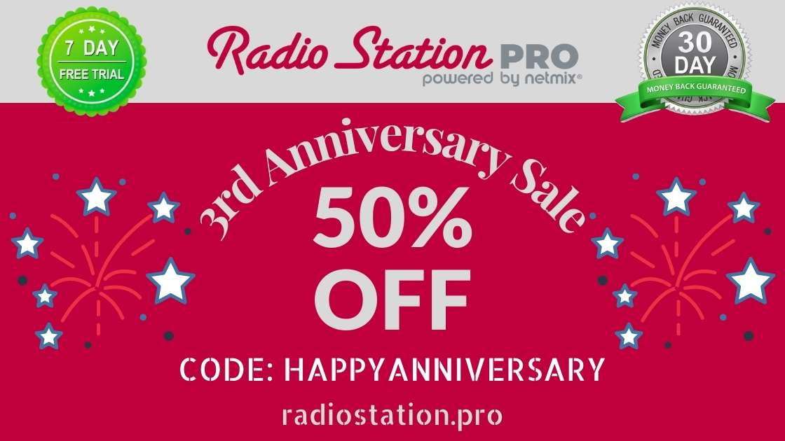 🎉 RADIO STATION 3rd Anniversary - Take 50% OFF of PRO - eepurl.com/h3wWNv