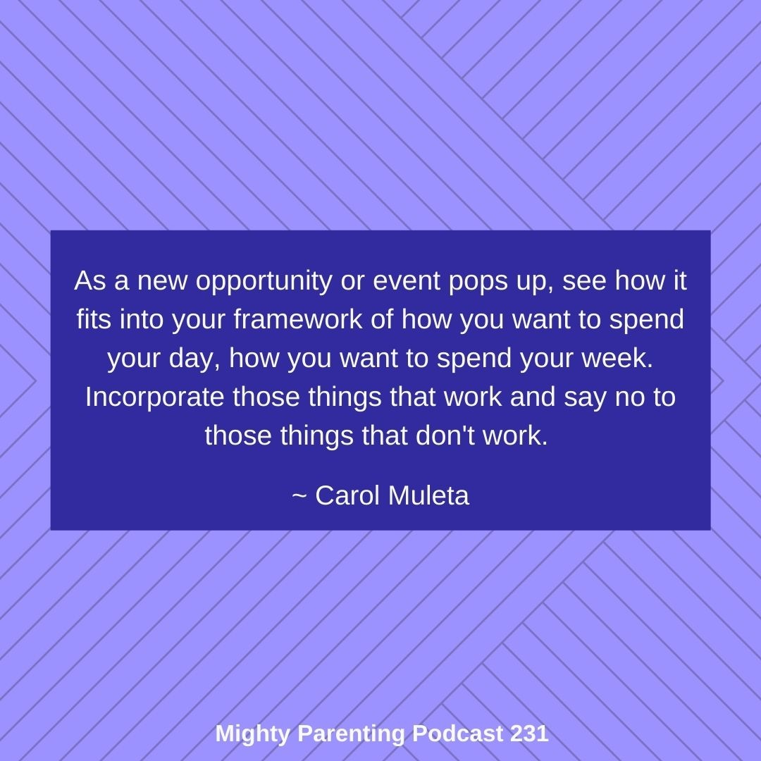 MightyParenting's tweet image. "As a new opportunity or event pops up, see how it fits into your framework of how you want to spend your day, how you want to spend your week. Incorporate those things that work and say no to those things that don't work." -Carol Muleta @theparenting411
mightyparenting.com/5-essential-pa…