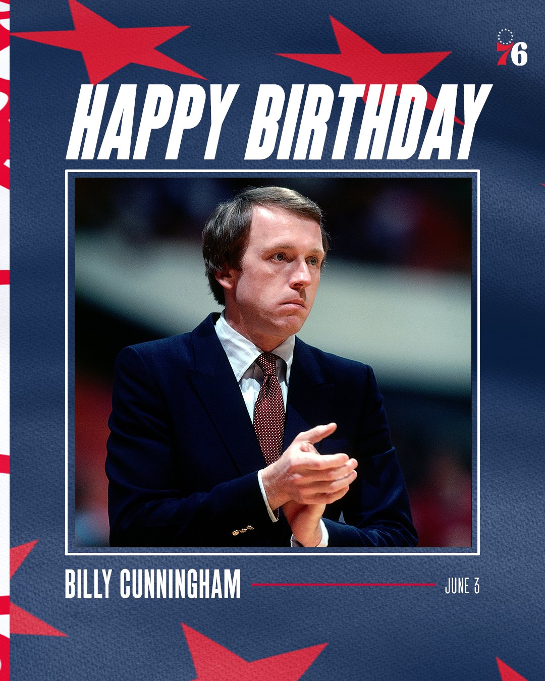 Happy birthday to former Sixers player and coach, Billy Cunningham! 