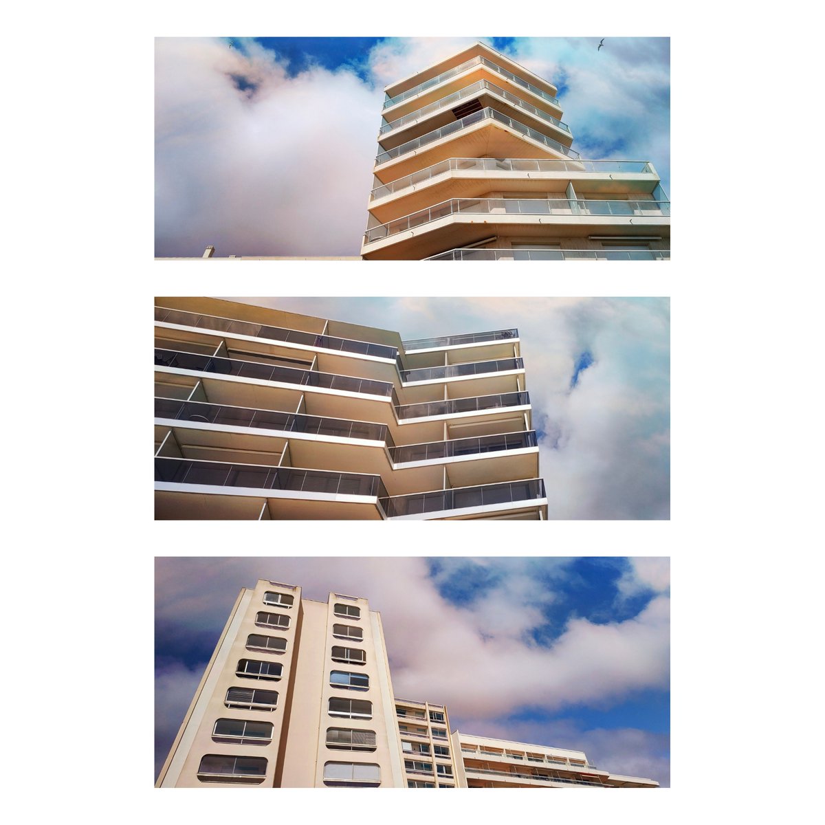 BluRabbit's tweet photo. Saint-Jean-sur-Miami... et ses paquebots désuets et immobiles, échoués face à l'océan...
Prise de vues au photophone en #surimpression | Traitement avec #Snapseed | #Triptyque avec #Photogrid | #SaintJeanDeMonts #JeudiPhoto https://t.co/5FFd5C7iVE