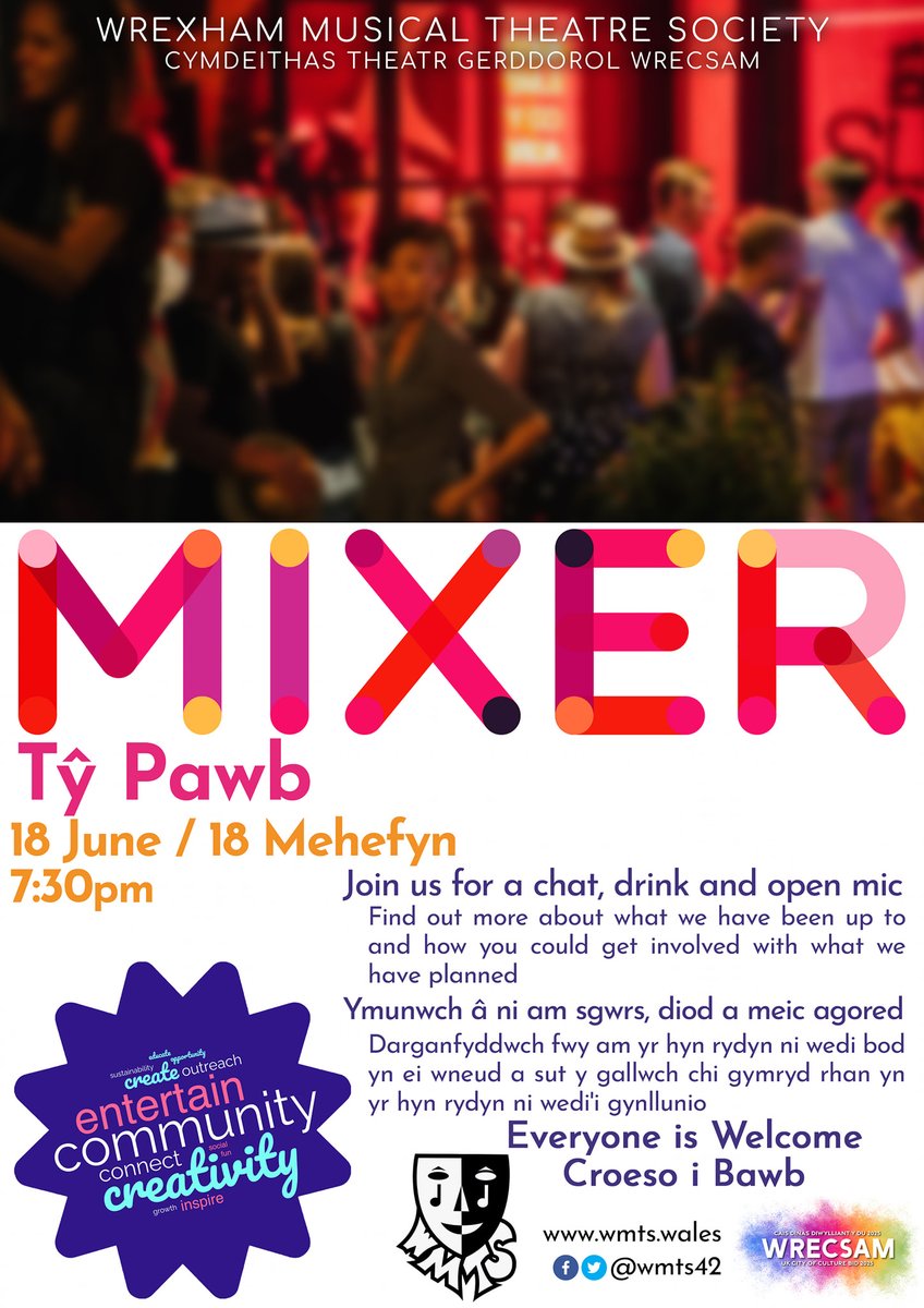 WMTS42's tweet photo. ๐ฃCome and join us at our Mixer event at Tลท Pawb on 18th June at 7.30! ๐
Follow the link to our FB Event ๐ or drop us a message for more details!
https://t.co/lsCj2C0fA0
#openmic #social #chat #catchup #bringsomeonealong #allwelcome https://t.co/4HllwUiCss