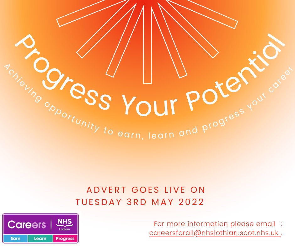 NHSScotCareers's tweet photo. NHS Lothian is looking for young people to join their exciting Progress Your Potential programme. If you're aged 16 to 24 with lived experience of the care system and live in the Lothians, apply today! https://t.co/8BszjVzNdb #ProgressYourPotential @YourNHSLFuture @NHS_Lothian https://t.co/NL2mGb9a7S