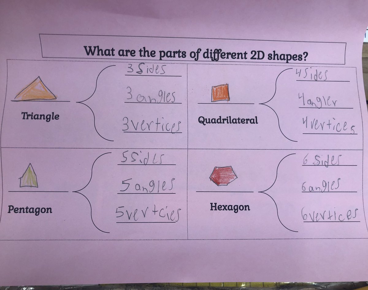 2ndGradeJKO's tweet photo. Students used a Brace Map to show the different parts of 2D shapes @PS66JKO @ThinkingMaps #2DShapes #BraceMap #welovemath #nycstudents https://t.co/e0yxmW1nVd