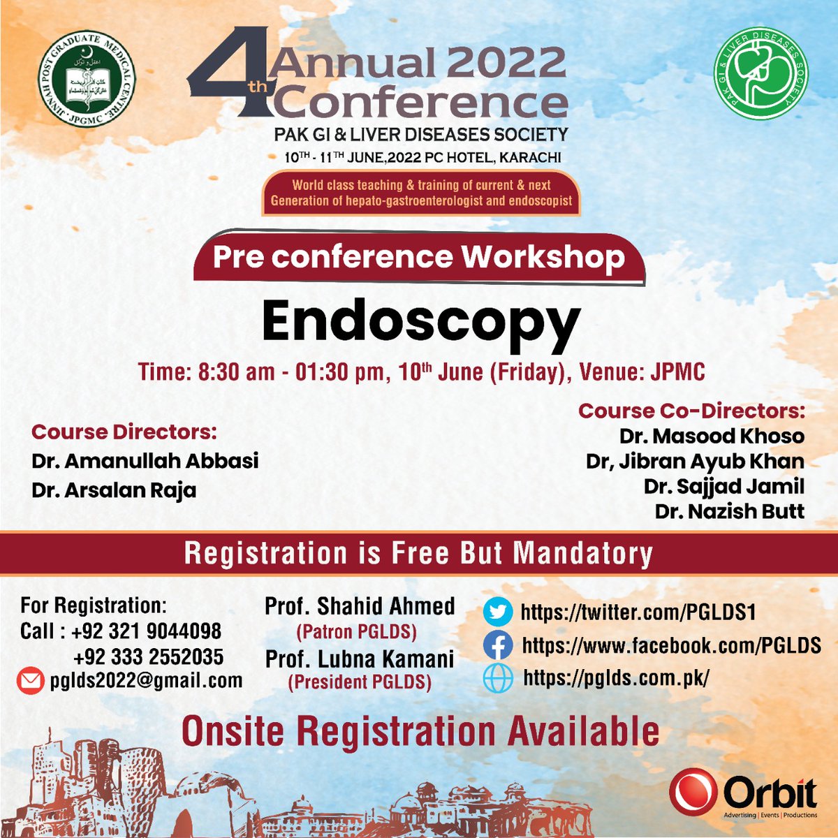 Pre Conference Workshop on Endoscopy. Register at pglds2022@gmail.com