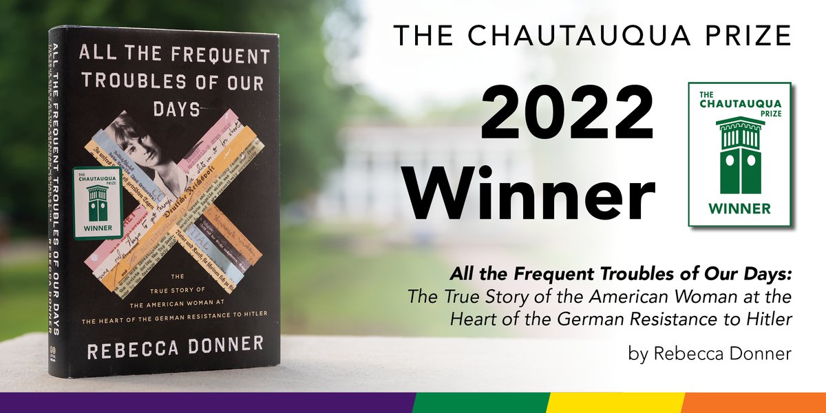 💥 📚 #CHQ2022 ALERT! 📚 💥 

We are proud to announce that ALL THE FREQUENT TROUBLES OF OUR DAYS by Rebecca Donner (<a href="/RRRDonner/">Rebecca Donner</a>) (<a href="/littlebrown/">Little, Brown and Co</a>) has been named the winner of the 2022 Chautauqua Prize! 

chq.org/announcements/…