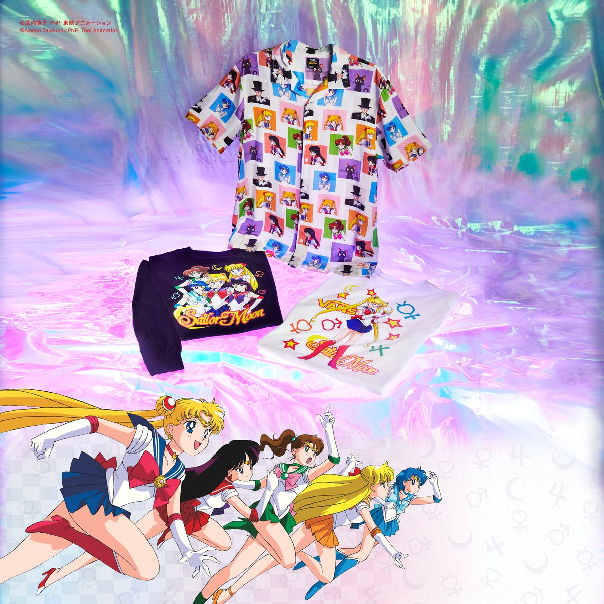 Vans's tweet photo. Vans and Pretty Guardian Sailor Moon come together for a special collection celebrating love and friendship. The collection of footwear, apparel and accessories is arriving soon. Learn more at https://t.co/hsJcqo5iSw https://t.co/abpNkHrWyN
