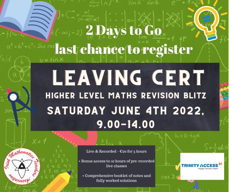 Trinity Access Programme Maths Classes tweet media