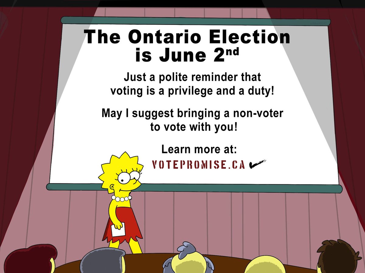 votepromise's tweet photo. ⚠️The Ontario provincial election is today!! Please vote and bring a non-voter with you (please share - thank you) @thehipdotcom @tomgreenlive @AvrilLavigne @jtaylorband #OntarioVotes https://t.co/5anoFfqgnW https://t.co/sqibXL9usX