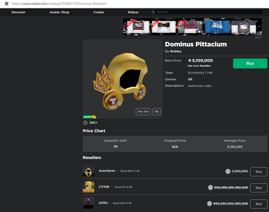 ROBLOX: NEW DOMINUS! Dominus Pittacium 