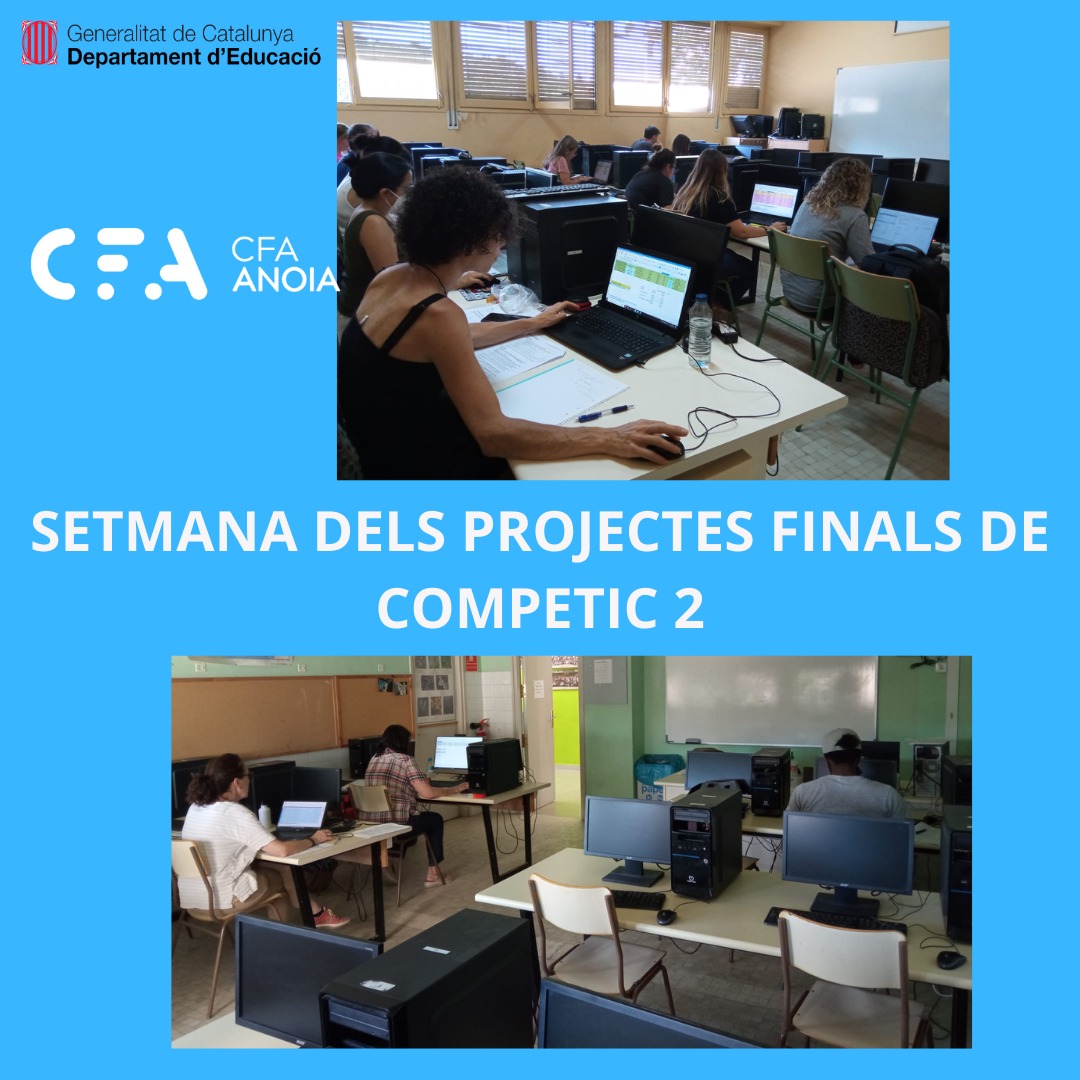 cfa_anoia's tweet photo. Setmana de #projectefinal #competic2 ja esteu a la recta finals #alumnescfaanoia ! #cfaanoia #anoia #educacioadults https://t.co/eaIE1WRIA0