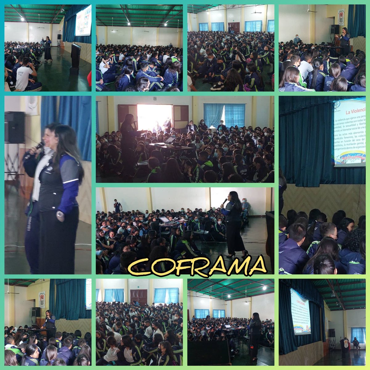 Taller de Acoso Escolar dirigido por la Fiscal Eria pinto a los estudiantes de educación Media General COFRAMA Cordero-edo Táchira