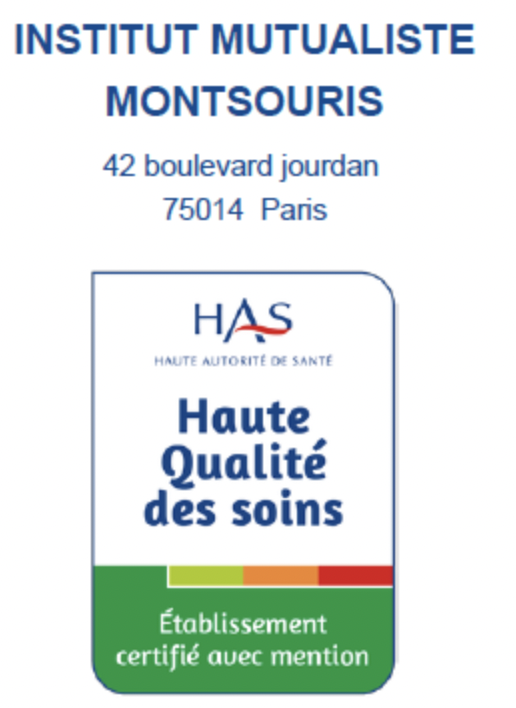 L'IMM vient d'obtenir le label « Haute qualité des soins », le plus haut label de certification délivré par la Haute Autorité de Santé (HAS). Ce résultat est le fruit du travail de l'ensemble des collaborateurs de l'IMM toujours soutenu par l'équipe qualité. 1/3