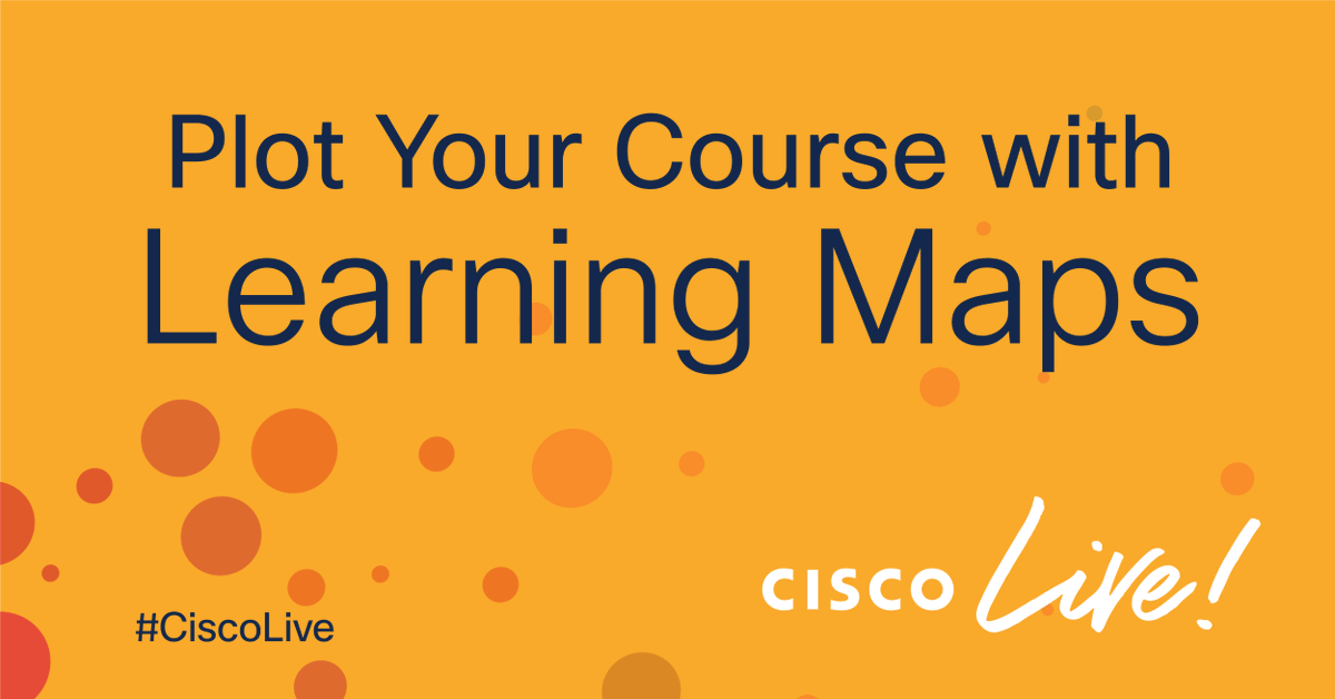 Follow the #CiscoLive Learning Maps 🗺️ to find the technical sessions you’ve been searching for! Select the map that interests you for the session date and time to help build your onsite schedule: cs.co/6013zViHW