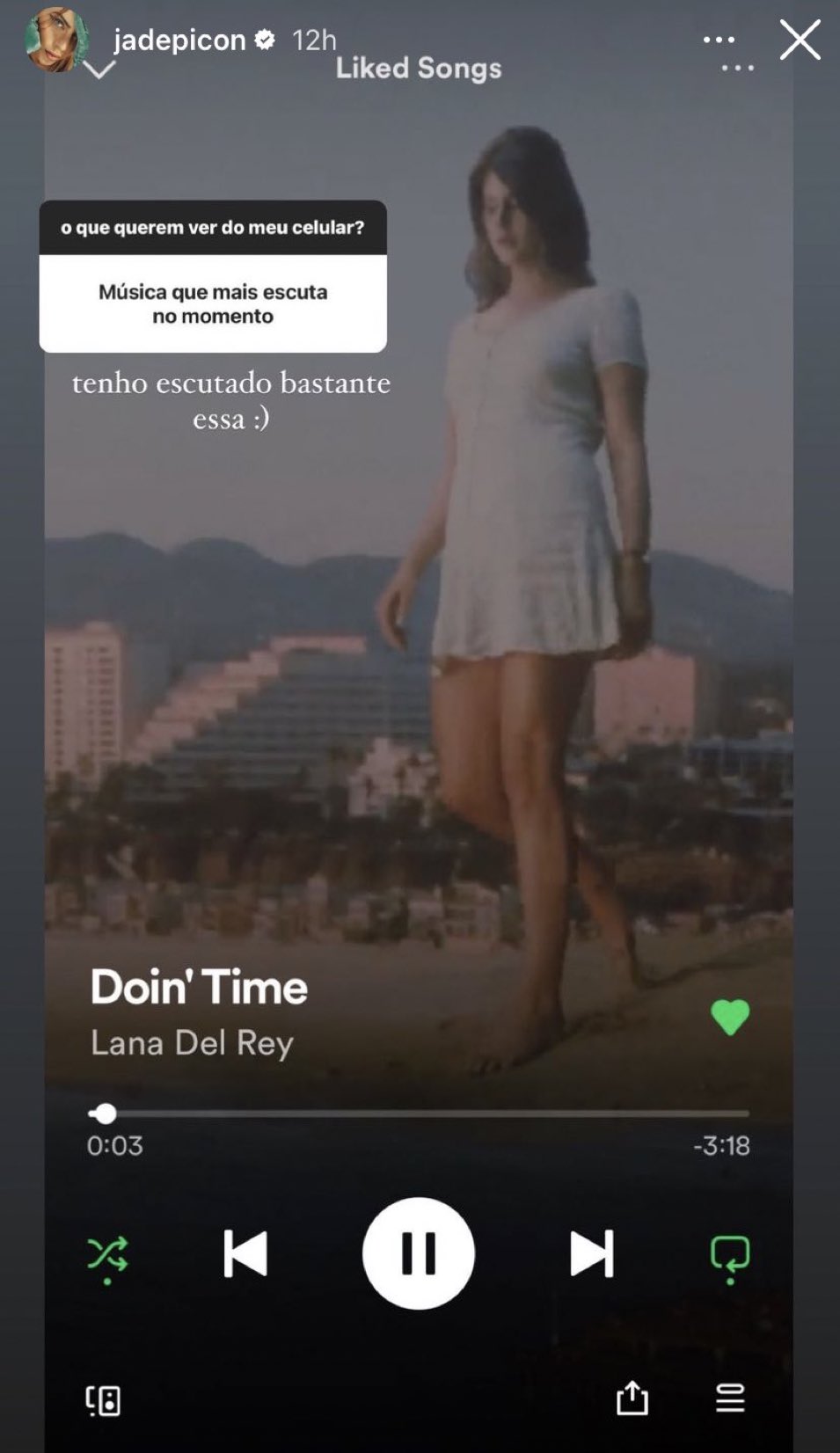 Lana Del Rey Online on Twitter: "Jade Picon reveals her favorite song at  the moment is Doin Time by Lana Del Rey ❤️ https://t.co/y06wvVXyUV" /  Twitter