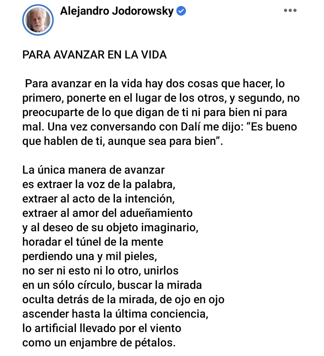 PARA AVANZAR EN LA VIDA