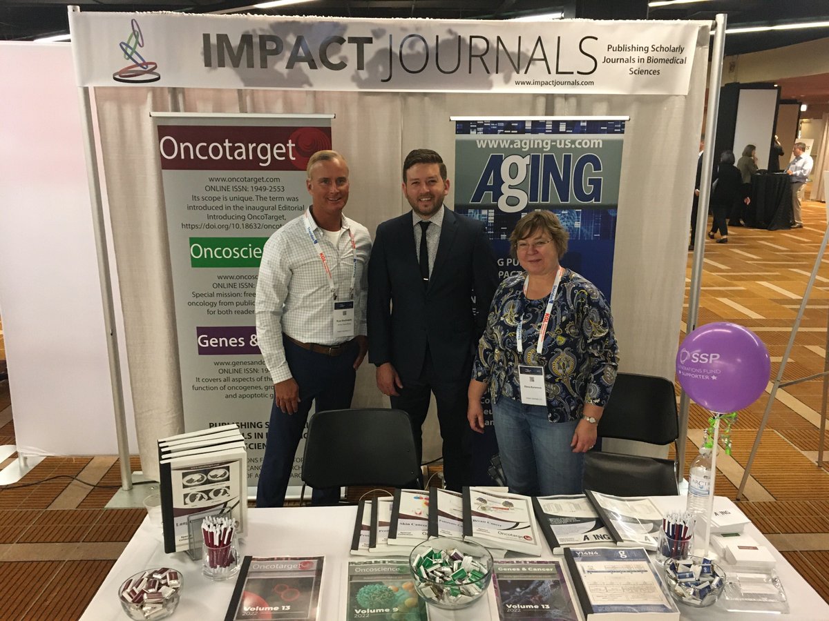 ImpactJrnls's tweet image. The Impact Journals team is representing at #SSP2022! Please feel free to come chat with us in booth number 411.

@ScholarlyPub #ScientificIntegrity #scholarlypublishing #SSP #openaccess #publishing #aging #oncology