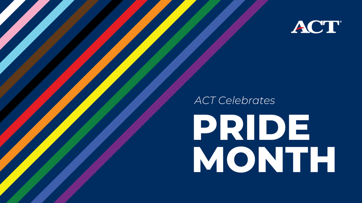 As we begin this Pride Month, ACT stands alongside our LGBTQI+ team members, family, educators, students, and community to celebrate and affirm their importance, identity, and continuing contributions. Read our statement on #Pride: bit.ly/3M6kZwh