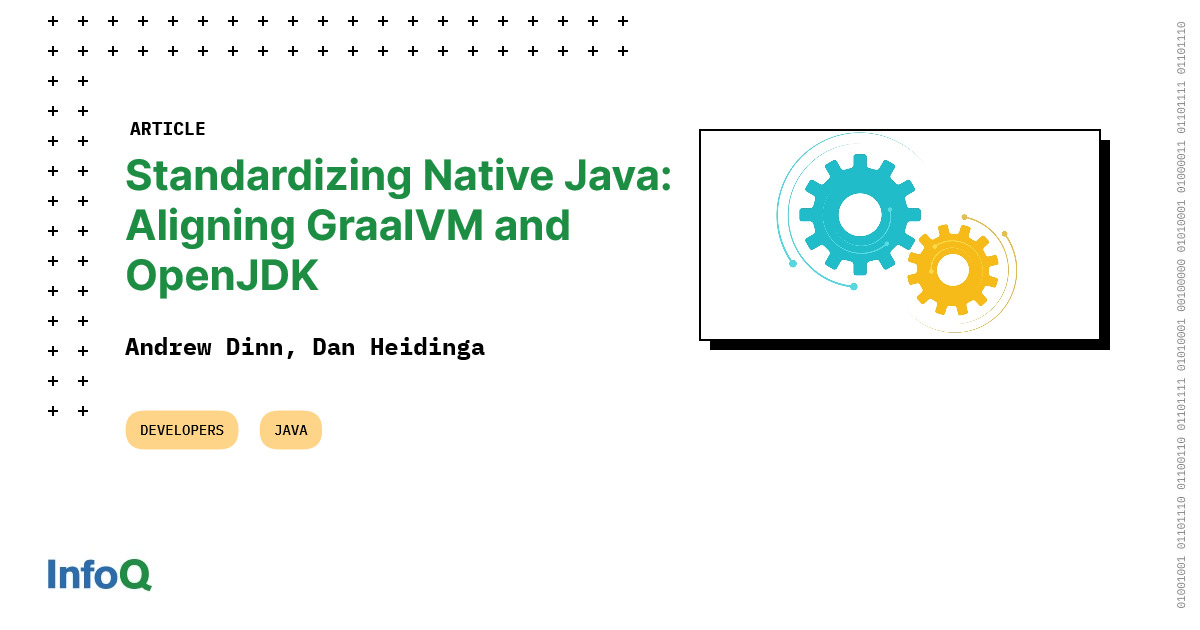 InfoQ's tweet image. #NativeJava is not a solved problem yet. Standardization through #ProjectLeyden is key to its success. Native Java needs to be brought into #OpenJDK to enable co-evolution with other enhancements.

#InfoQ article by @DanHeidinga &amp;amp; Andrew Dinn: bit.ly/3NfrDkX

#Java #JDK