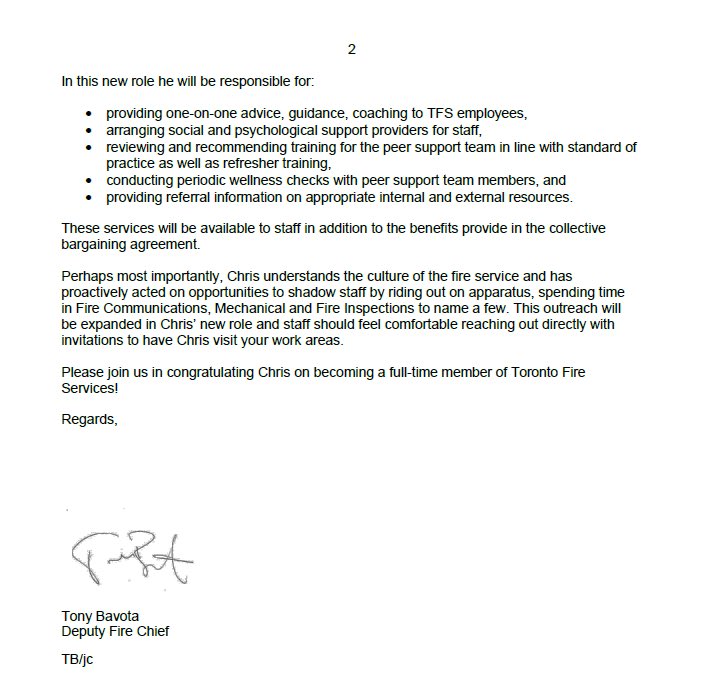 So excited to announce the appointment of the first full-time staff psychologist in <a href="/Toronto_Fire/">Toronto Fire Services 🇨🇦</a>. Chris Rodrigues commenced in this full-time and vital role on June 1. Congratulations and thank you Chris! Your expertise will undoubtedly protect health and save lives! <a href="/TPFFA/">Toronto Firefighters</a>
