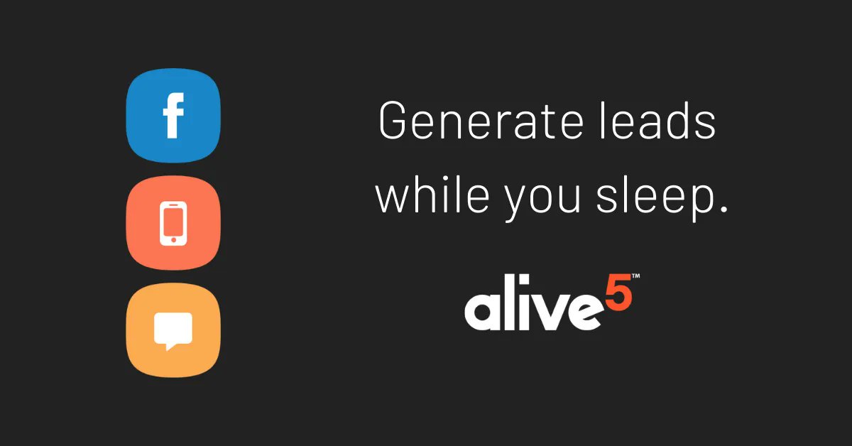 Generate leads 24/7 using live web chat, SMS, or Facebook Messenger™. Schedule a demo with Alive5 to learn more. 

Schedule here: buff.ly/3MJ8fg7