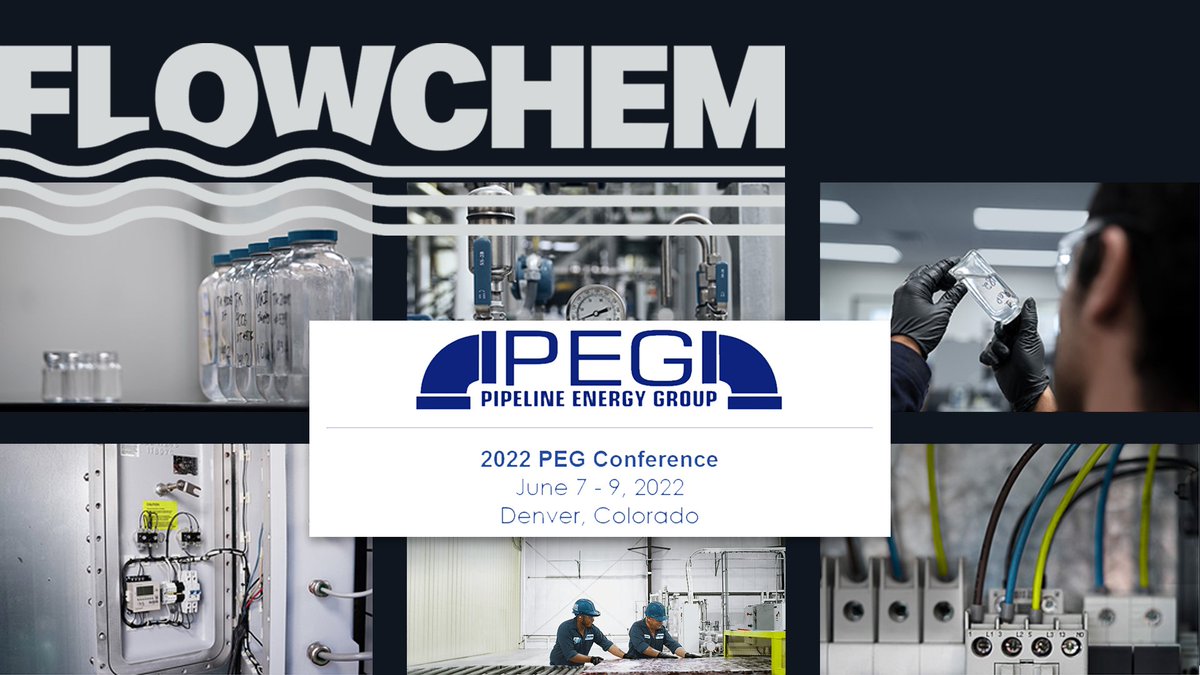 FlowchemLLC's tweet photo. NEXT WEEK - Visit us at the Pipeline Energy Group (PEG) Conference at the Hilton Denver City Center. 🎟:https://t.co/g5FGevJMb9 ➡️About Flowchem:https://t.co/BFs4rSddUN
#Flowchem #DRA #pipelinemanagement #pipelines https://t.co/bsNQ6lG14q