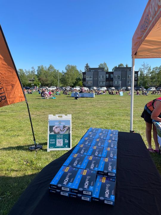 Thank you to <a href="/TheAlaskaClub/">The Alaska Club</a> for partnering with us to distribute rapid tests for the kick-off to Yoga in the Park. If you missed the event this week, stop by next week! Yoga in the Park will occur every Wednesday this summer at 6PM. 

bit.ly/3xdbpmZ