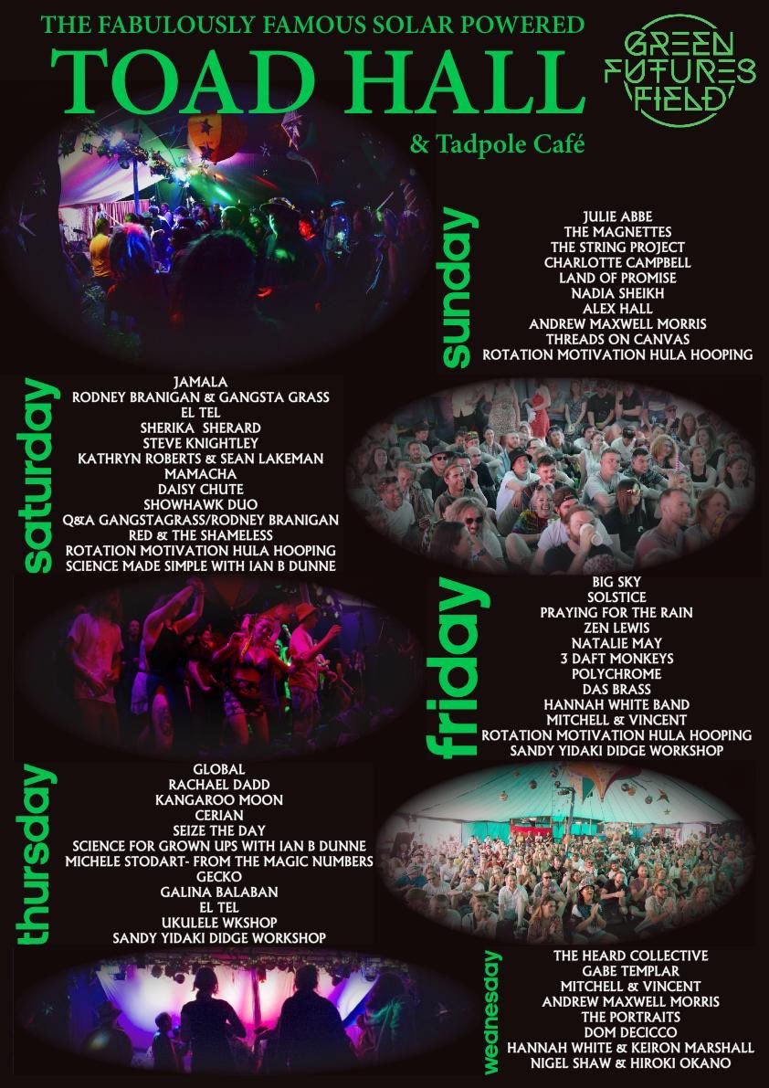 Our Toad Hall #Glastonbury2022 line up on the Green Futures field! #glasto #glasto2022 #glastonbury