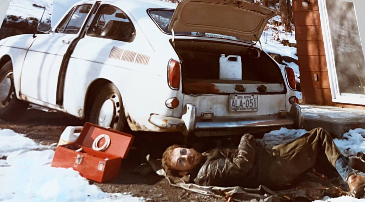 jvangurp's tweet photo. 1983 fixing my 1968 VW Fastbackโฆ oh man this one that I donโt recall ever seeing, emailed recently by a family member, really took me on some time travel. #vwfastback #type411 https://t.co/eSAJzkfc8i